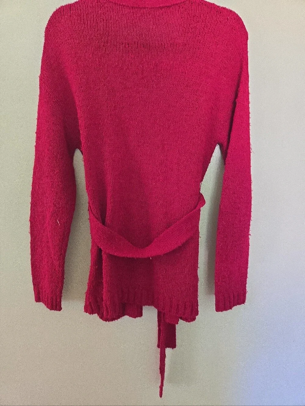 Altuzarra Hot Pink Cardigan Sweater with Tie Silk XS/S
